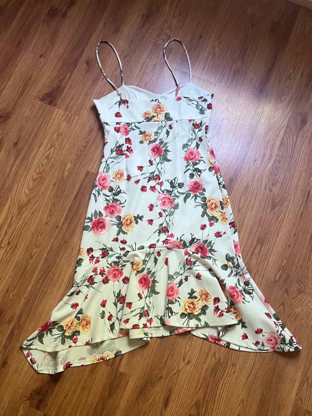 NWT Elegant Floral Mermaid Midi Dress - Picture 7 of 15